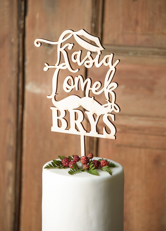 Figurki na tort / cake topper statuetki drewniane statuetki na tort weselny    12/rsstn/ST