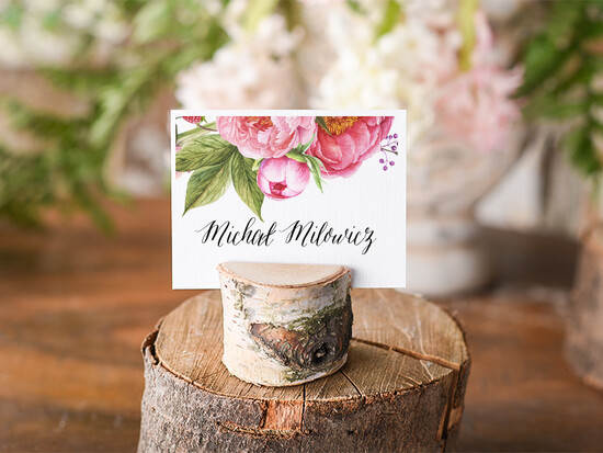 Winietki Boho/etno/pióra winietki ślubne wizytówki na stół weselny 003/BHszK/wDR