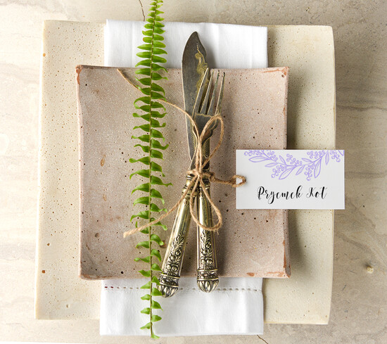 Winietki Boho/etno/pióra ręcznie robione winietki ślubne wizytówki dla gości weselnych 01/CC/wP