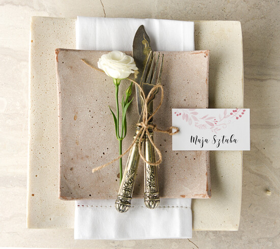 Winietki Boho/etno/pióra winietki ślubne wizytówki dla gości weselnych 02/CC/wP