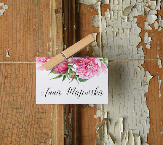 Winietki Boho/etno/pióra ręcznie robione winietki ślubne wizytówki dla gości weselnych 04/BHszR/wKL