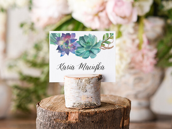 Winietki Boho/etno/pióra karteczki ślubne winietki weselne 06/CC/wDR