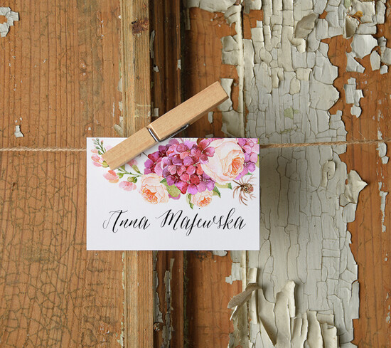 Winietki Boho/etno/pióra ślubne winietki na stół weselny 07/BHszR/wKL