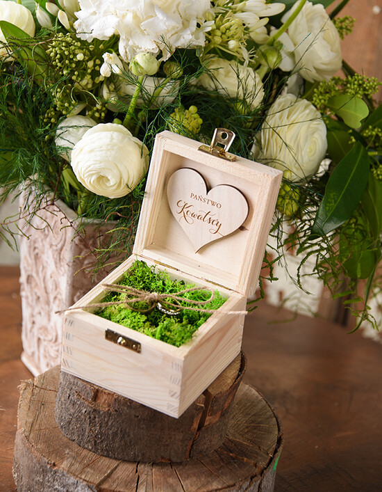 Pudełka Szkatułki na Obrączki szkatułki rustykalne pudełko na obrączki drewniana szkatułka na obrączki 01M/DRP2/szk