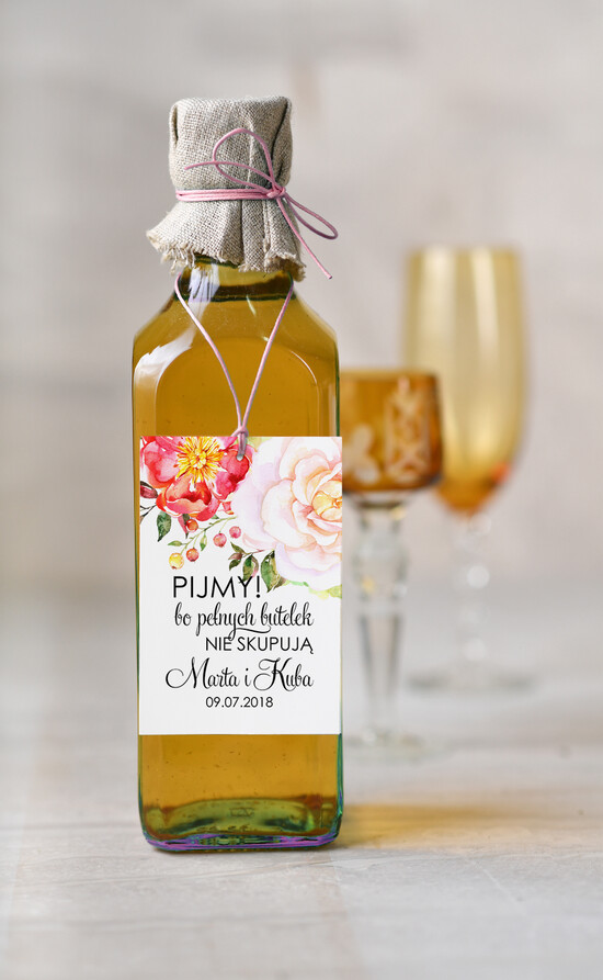 Zawieszki na butelki boho/etno/pióra zawieszka etykieta na alkohole weselne, boho wasza tresc 91/cc/zw
