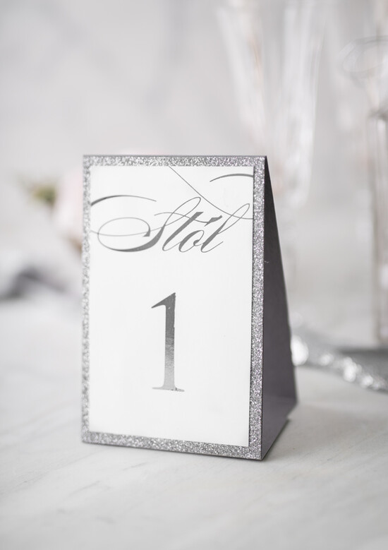 Numery na stół Glamour usadzenie gości numery na stół weselny, złoto klasyczna elegancja w stylu glamour 01/GLz5/nrS
