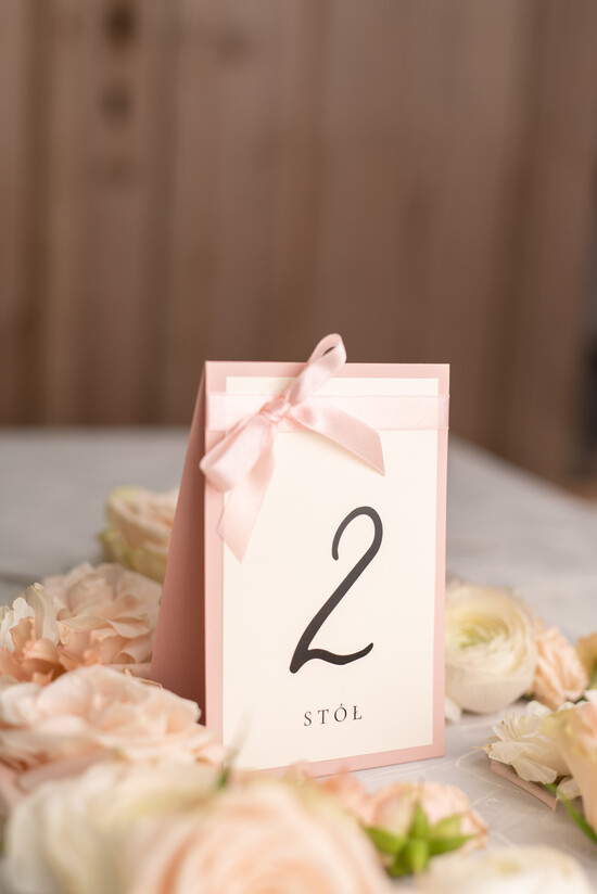 Numery na stół Glamour numerek na stół weselny, złote klasyczne i eleganckie 1/goldlace/nrS