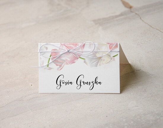 Winietki botaniczne podróżnicze  karteczki ślubne winietki weselne, eleganckie 30/kolb/w