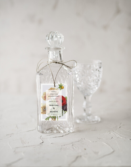 Zawieszki na butelki botaniczne podróżnicze  zawieszki na alkohole weselne, botaniczne dowolne teksty 05/Vbot/zw