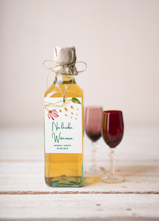 Zawieszki na butelki botaniczne podróżnicze  zawieszki ślubne na butelki, botaniczne dowolne teksty 010/Vbot/zw