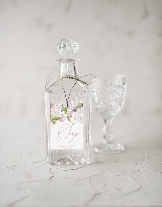 Zawieszki na butelki botaniczne podróżnicze  zawieszki ślubne na butelki, botaniczne z waszą treścią 2/roses/zw