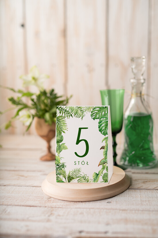 Numery na stół botaniczne podróżnicze usadzenie gości numery na stół weselny, rustykalne inspiracje boho kwiaty 02/VbotF/nrS