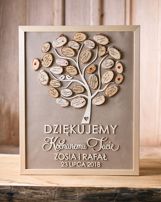 Prezenty, Podziękowania dla Rodziców Ramy podziękowania dla rodziców prezent wesele, rustykalna rama drzewko wasze imiona 06/RODZz/rama
