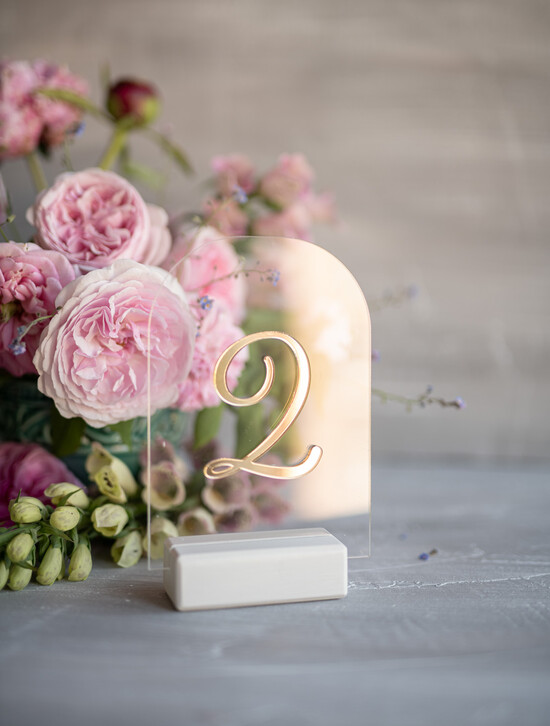 Numery na stół Akryl numery na stoły weselne, nowoczesny pomysł 26/akrylP/NrS