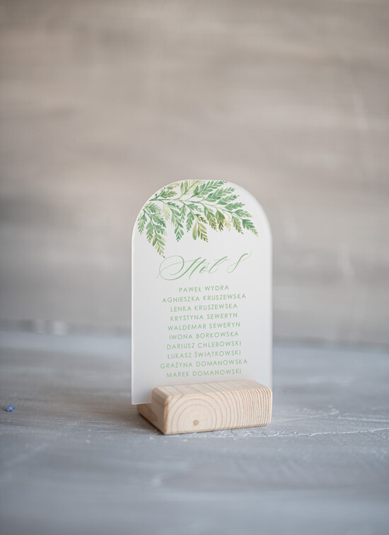 Numery na stół Akryl numery na stoły weselne, satynowe nowoczesne 7/akrylUV/nrS