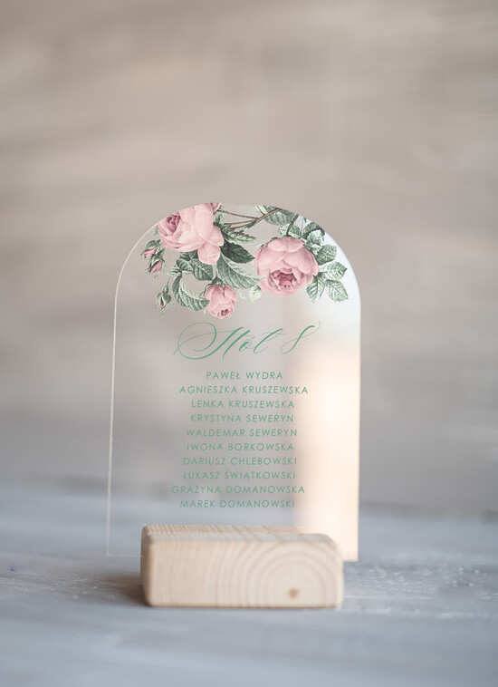 Numery na stół Akryl numery na stół gości weselnych, przezroczyste bardzo eleganckie 10/akrylUV/nrS