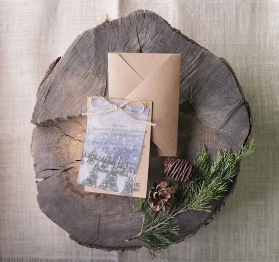 Kartki świąteczne z logo firmy retro kartki swiateczne z logo twojej firmy, eco brąz ze sznurkiem 02/bkal/ksw