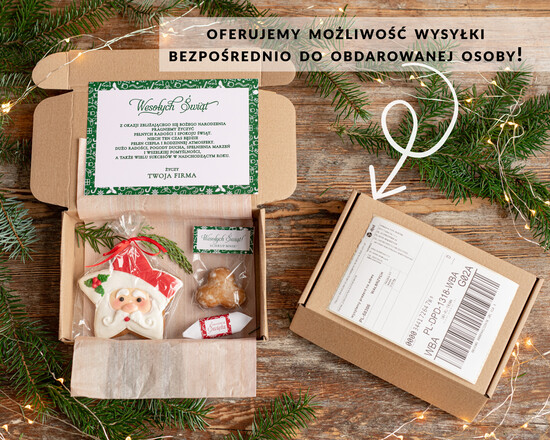 Prezenty oferta dla Firm czekolady, bombonierki, słodkie zestawy prezenty świąteczne dla firm miodek, Upominki biznesowe z logo, Paczki świateczne dla Pracowników z Logo 42/czekoKarM/swieta
