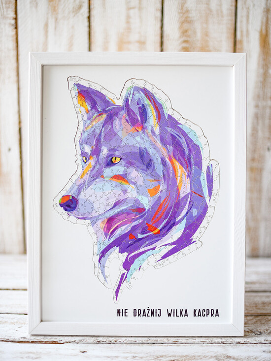 prezenty dla niego Puzzle, drewniane skrzynie, skarbonki fajny pomysł na prezent dla męża puzzle wilk     02/puzzle/PZL