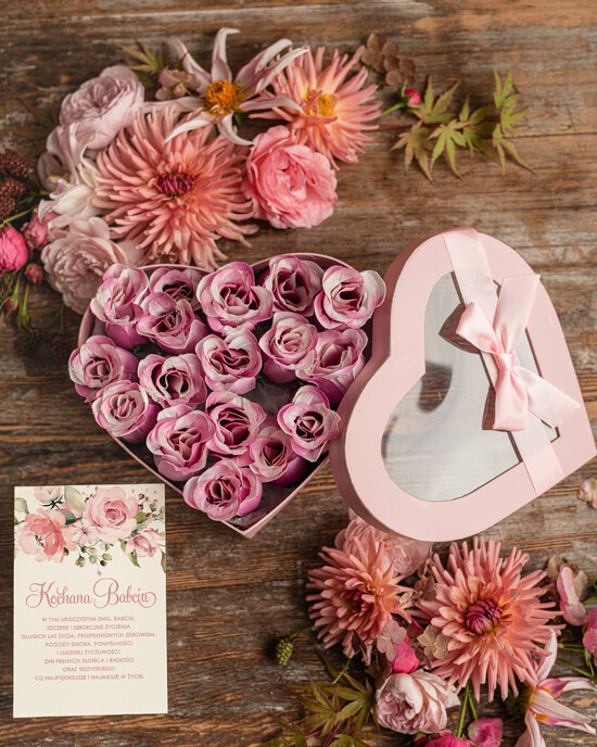 Prezenty dla Babci i Dziadka Prezenty dla Babci prezent dla babci flowerbox z okazji dnia babci, prezenty dla dziadków 02/serceOK/DLABABCI