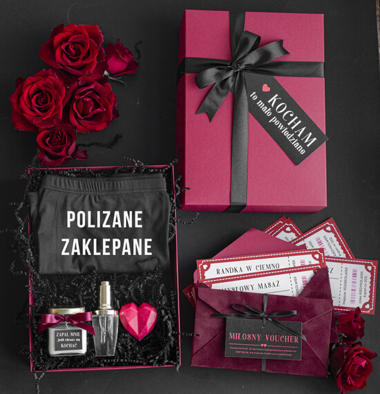 Walentynki prezent na Walentynki dla Niego Prezent z okazji Walentynek, Zestaw Prezentowy Walentynkowy dla męża, box Walentynkowy dla niego, pu 03/BoxD/WlPezOn