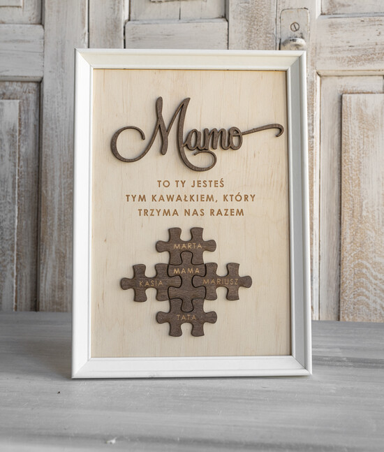Prezenty dla Mamy ramki, puzzle, ramki na zdjęcia wyjątkowy prezent na dzień mamy, super prezent dla mamy wyjątkowa tabliczka na dzień matki, tabliczk 01/TabR/Mama