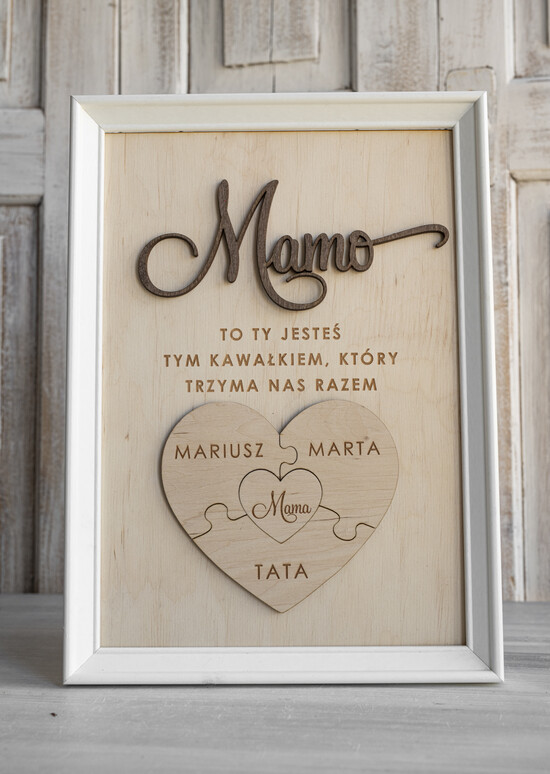 Prezenty dla Mamy ramki, puzzle, ramki na zdjęcia wyjątkowy prezent na dzień mamy, super prezent dla mamy wyjątkowa tabliczka na dzień matki, tabliczk 02/TabR/Mama
