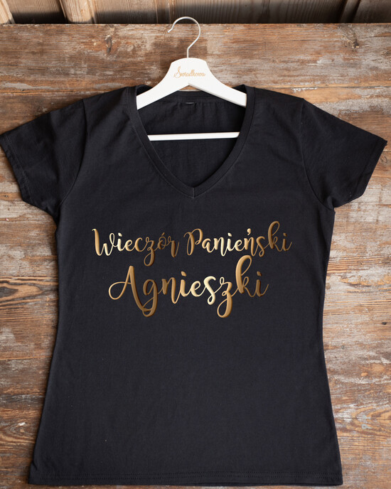 Prezenty dla Panny Młodej Koszulka na Wieczór panieński Koszulka z Napisem na Wieczór Panieński T-shirt Prezent dla Świadkowej 02/glam/KOszDWP