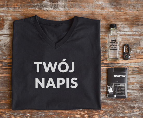 wieczór Kawalerski zestawy z T- shirt gadżety na wieczór kawalerski T shirt z nadrukiem, buteleczka na własny trunek 07/tshirtZES/kawalerski