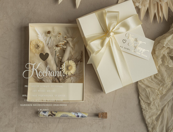 Prezenty dla Młodej Pary flowerbox, kartki z życzeniami, pudełka na prezenty Welurowe pudełko na pieniądze dla Młodej Pary, Pamiątka Ślubu wraz z zyczeniami pudełko na pieniądze 05/boxPV/ParaMloda