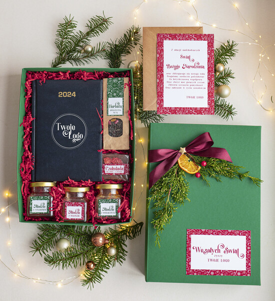 Prezenty oferta dla Firm kalendarze Prezenty świąteczne dla klientów zestaw z kalendarzem A5, Upominek biznesowy Terminarz dzienny z Log 05/kalendarzD/swieta