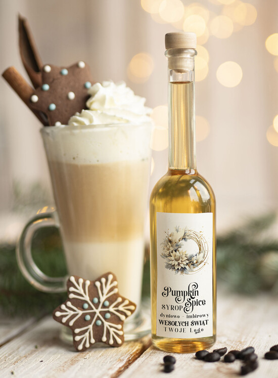 drobne prezenty dla firm MIODY KONFITURY SOKI Syrop do kawy Pumpkin Spice Dyniowy Upominki firmowe na Boże Narodzenie, drobne upominki na święta d 10/MKJ/USOPS