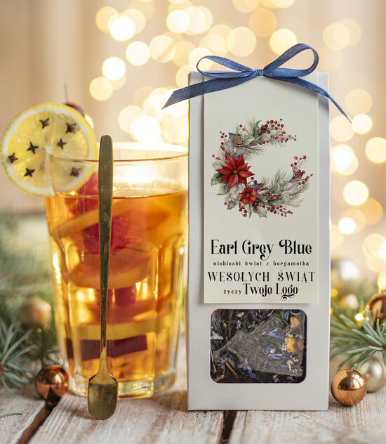 drobne prezenty dla firm HERBATA KAWA herbata swiateczna prezent, Upominki firmowe na Boże Narodzenie herbata Earl Grey, Herbata świąteczn 09/MKJ/UDHERBEG
