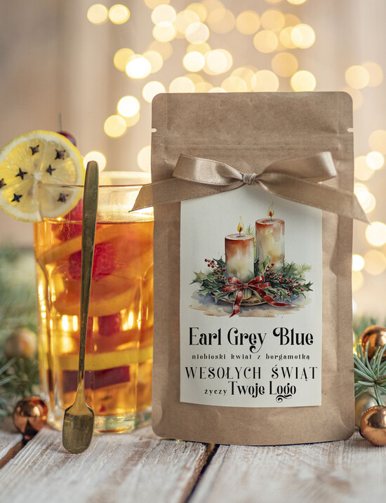 drobne prezenty dla firm HERBATA KAWA herbata swiateczna prezent, Upominki firmowe na Boże Narodzenie herbata Earl Grey, Herbata świąteczn 07/MKJ/UsHERBEG