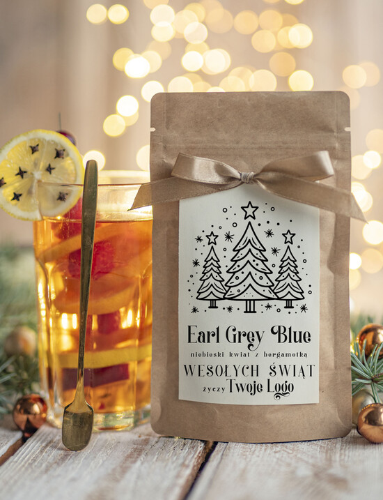 drobne prezenty dla firm HERBATA KAWA herbata swiateczna prezent, Upominki firmowe na Boże Narodzenie herbata Earl Grey, Herbata świąteczn 06/MKJ/UsHERBEG