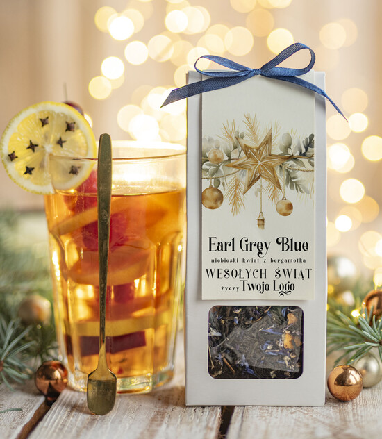 drobne prezenty dla firm HERBATA KAWA herbata swiateczna prezent, Upominki firmowe na Boże Narodzenie herbata Earl Grey, Herbata świąteczn 12/MKJ/UDHERBEG