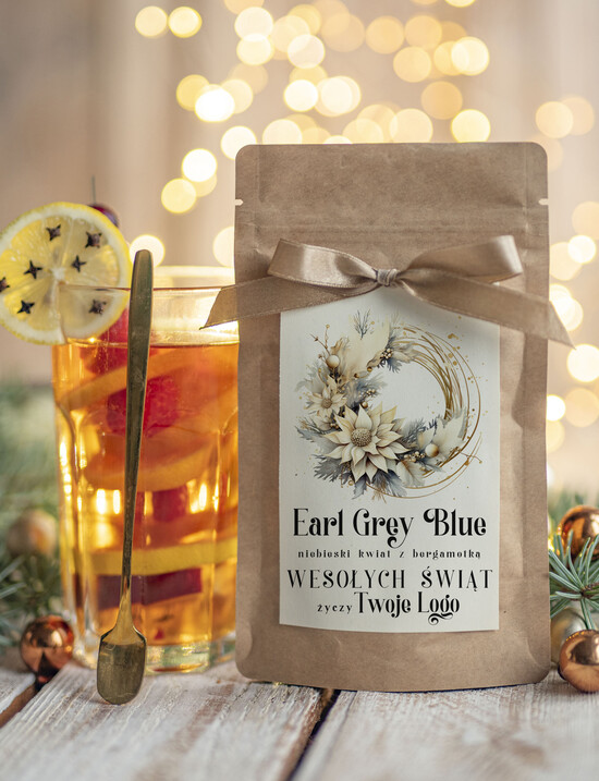 drobne prezenty dla firm HERBATA KAWA herbata swiateczna prezent, Upominki firmowe na Boże Narodzenie herbata Earl Grey, Herbata świąteczn 10/MKJ/UsHERBEG