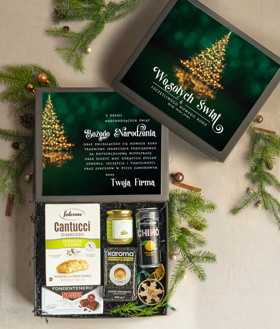 Prezenty oferta dla Firm Premium selection prezenty biznesowe dla firm włoskie smaki, Gusto Italiano upominki na święta dla pracowników, boxy 02/BoxDIT/swieta
