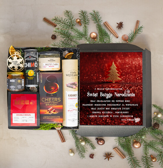 Prezenty oferta dla Firm Premium selection wytrwane kosze prezentowe dla firm, prezenty biznesowe z logo męskie, upominki Premium na święta dla 03/BoxWytrawny/swieta