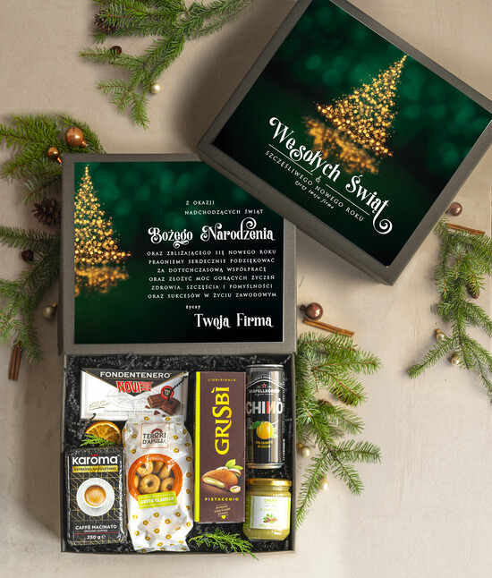 Prezenty oferta dla Firm Premium selection prezenty biznesowe dla firm włoskie smaki, Gusto Italiano upominki na święta dla pracowników, boxy 01/BoxDIT/swieta