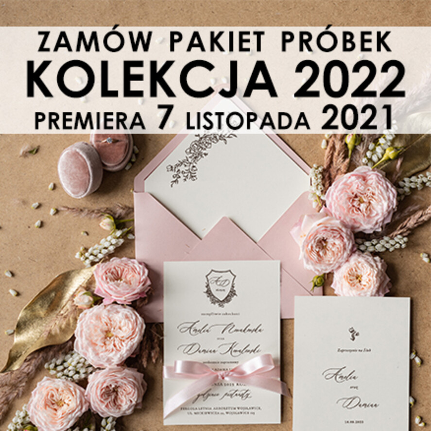 Zestawy Próbkowe Pakiet 4 Próbek zaproszenia i dodatki z najnowszej Kolekcji 0