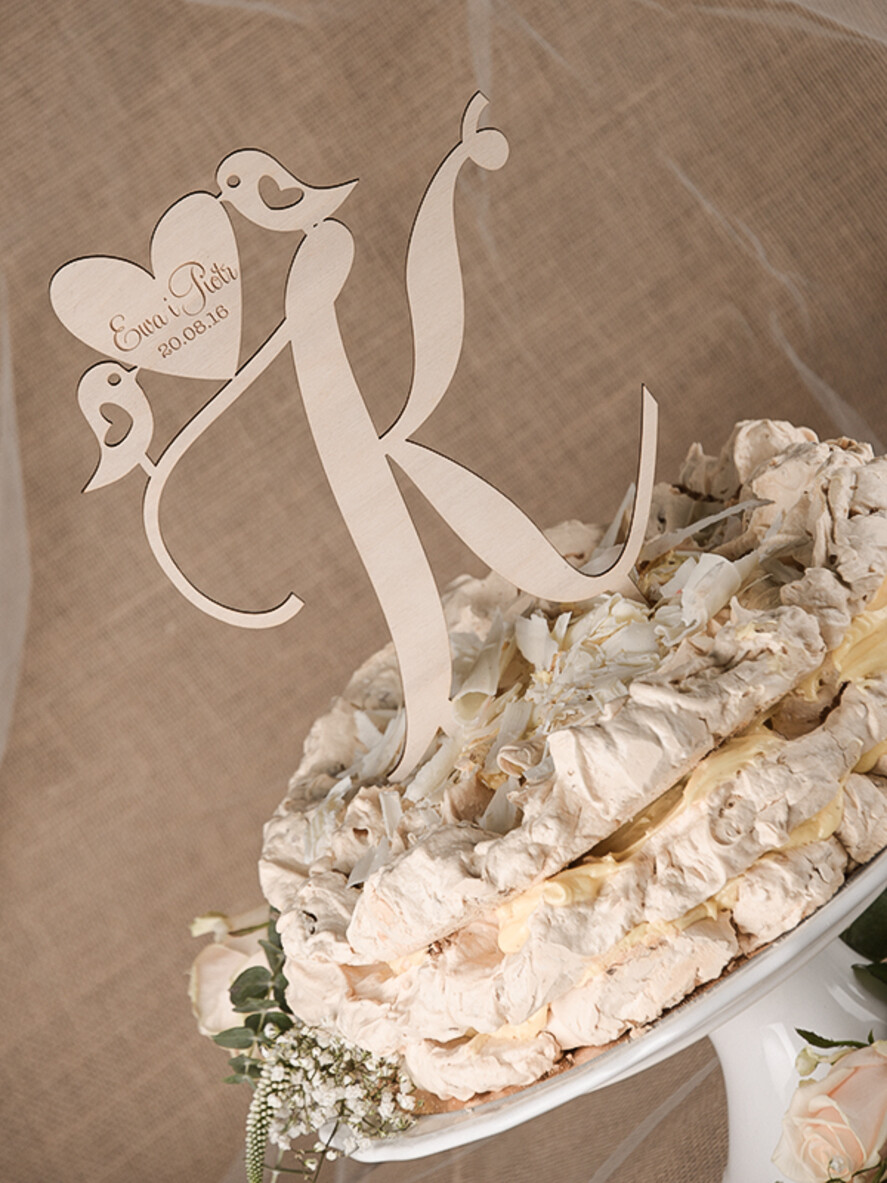 Figurki na tort / cake topper statuetki drewniane dekoracje tortu   1