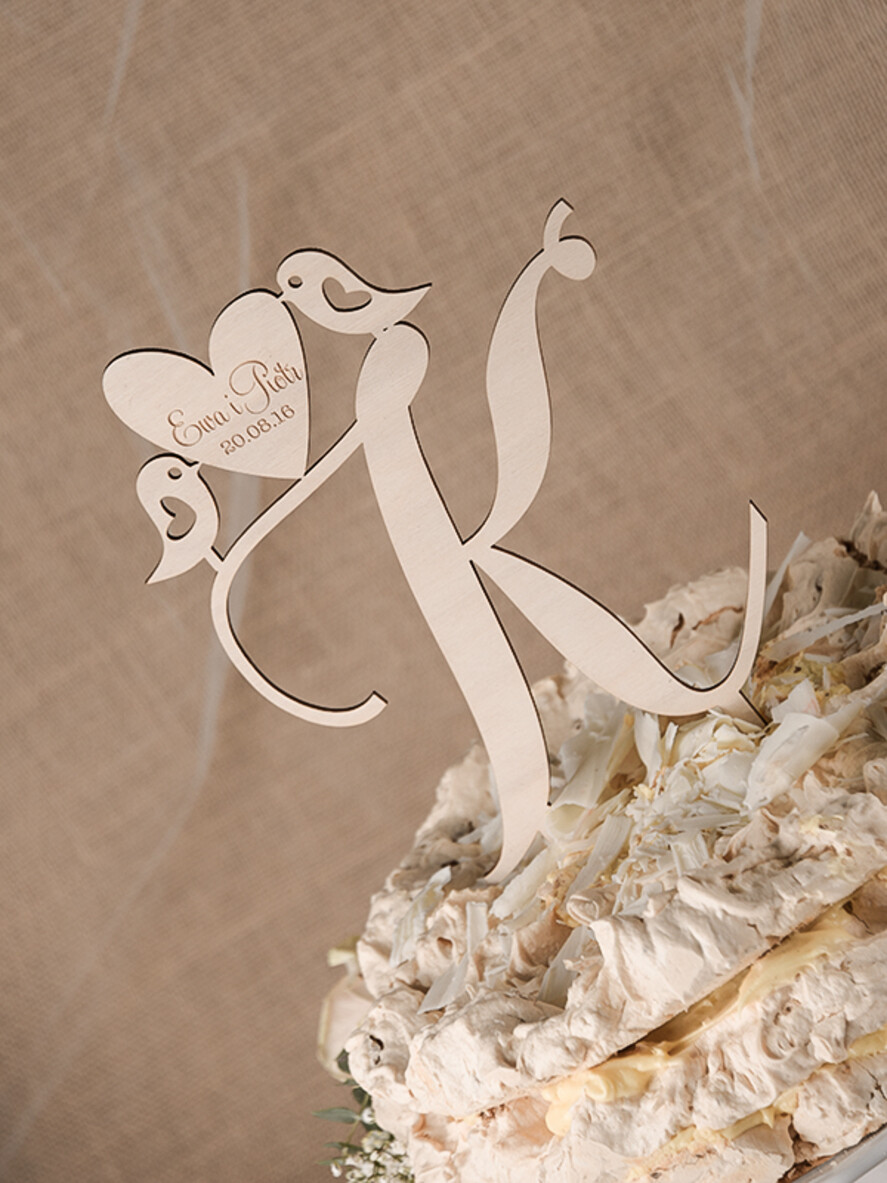 Figurki na tort / cake topper statuetki drewniane dekoracje tortu   2