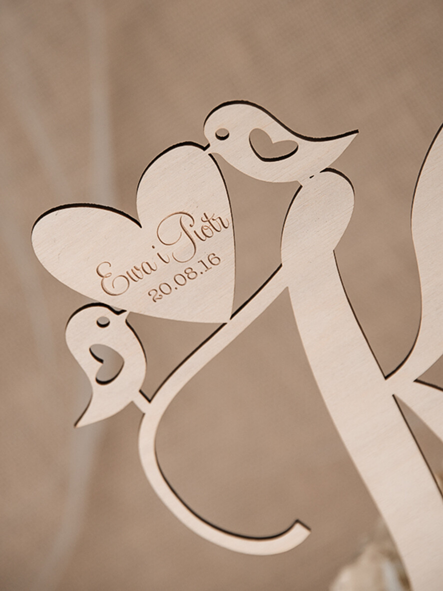 Figurki na tort / cake topper statuetki drewniane dekoracje tortu   4