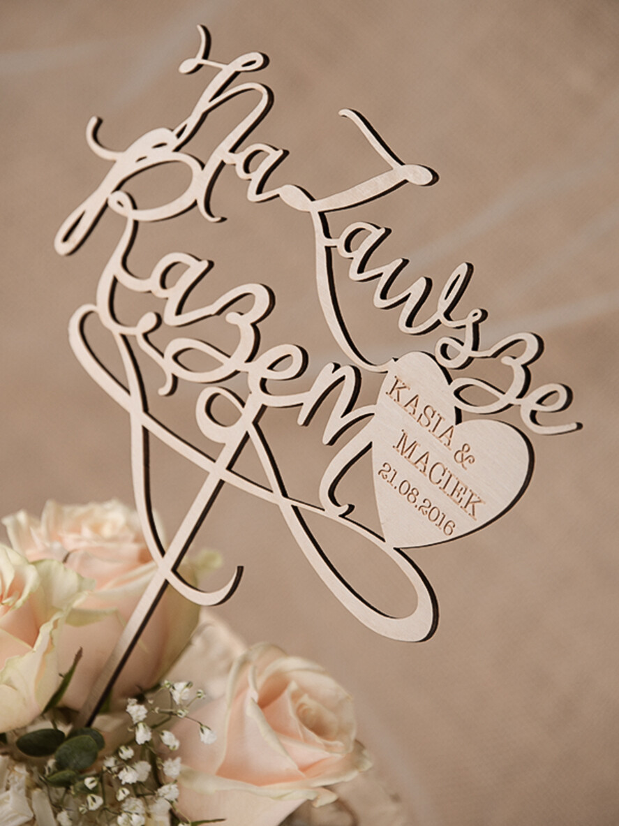 Figurki na tort / cake topper statuetki drewniane topery   4