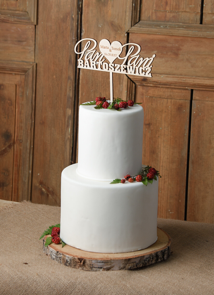 Figurki na tort / cake topper statuetki drewniane statuetki na tort weselny   2