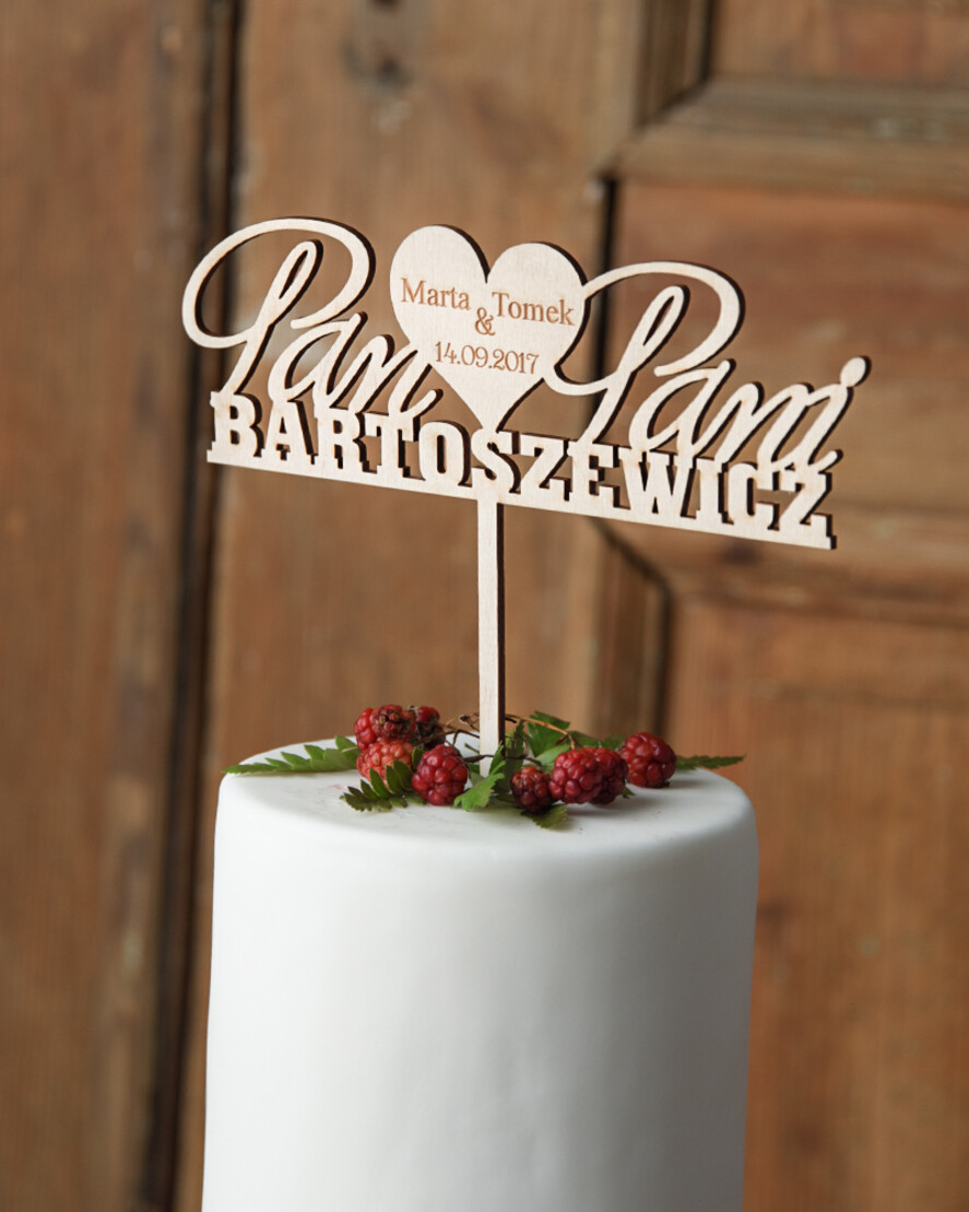 Figurki na tort / cake topper statuetki drewniane statuetki na tort weselny   0