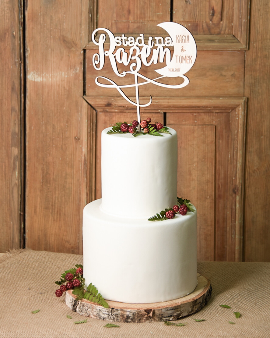 Figurki na tort / cake topper statuetki drewniane statuetki na tort weselny 2