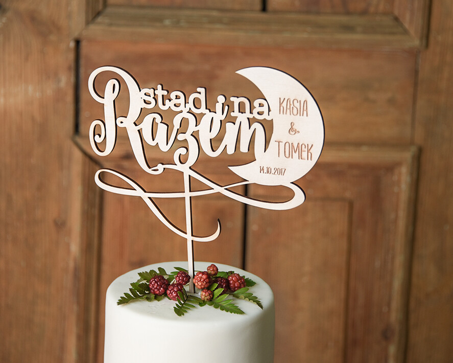 Figurki na tort / cake topper statuetki drewniane statuetki na tort weselny 0