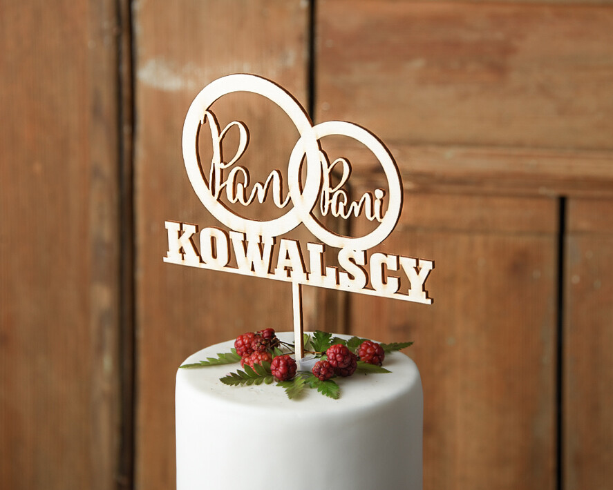 Figurki na tort / cake topper statuetki drewniane dekoracje tortu 0